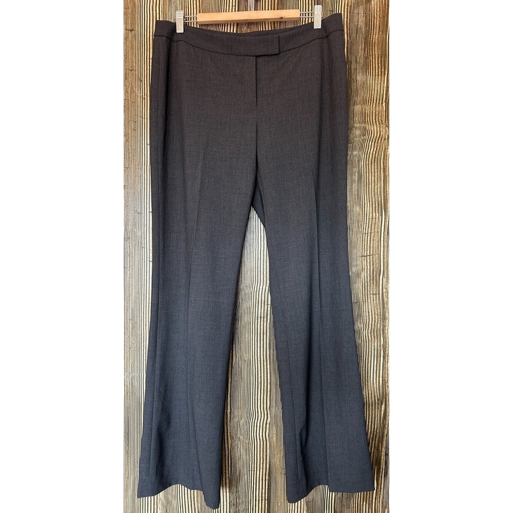 Anne Klein Suit Separates Pants Gray Zinc Stretch Career Preppy Size 12 NWT